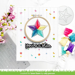 Lawn Cuts Custom Craft Dies - Embroidery Hoop Star