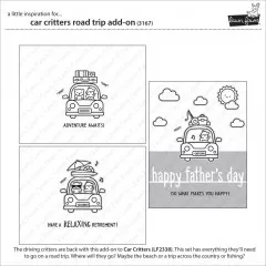 Clear Stamps - Car Critters Road Trip Add-On