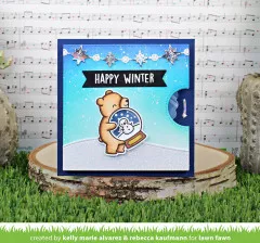 Lawn Fawn Reveal Wheel Add-on Dies - Little Snow Globe: Bear