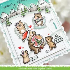 Lawn Fawn Reveal Wheel Add-on Dies - Little Snow Globe: Bear