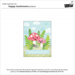 Lawn Cuts Custom Craft Dies - Happy Mushrooms