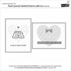 Lawn Cuts Custom Craft Dies - Heart Pouch Dotted Hearts Add-On