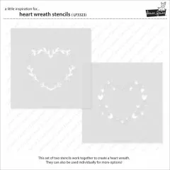 Lawn Fawn 6x6 Stencil - Heart Wreath