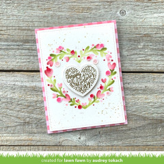 Lawn Fawn 6x6 Stencil - Heart Wreath