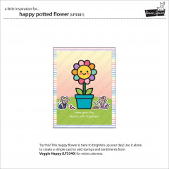 Lawn Cuts Custom Craft Dies - Happy Potted Flower
