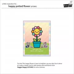 Lawn Cuts Custom Craft Dies - Happy Potted Flower