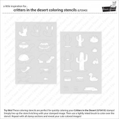 Lawn Fawn Coloring Stencils - Critters in the Desert