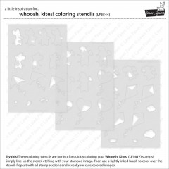 Lawn Fawn Coloring Stencils - Whoosh, Kites!