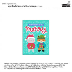 Lawn Cuts Dies - Quilted Diamond Backdrop