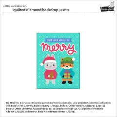 Lawn Cuts Dies - Quilted Diamond Backdrop