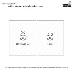 Clear Stamps - Critter Conversation Hearts