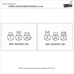 Clear Stamps - Critter Conversation Hearts