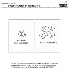 Clear Stamps - Critter Conversation Hearts