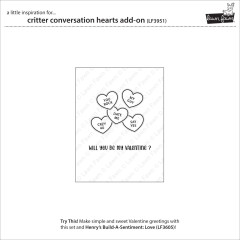 Clear Stamps - Critter Conversation Hearts Add-On