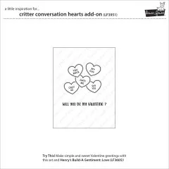 Clear Stamps - Critter Conversation Hearts Add-On