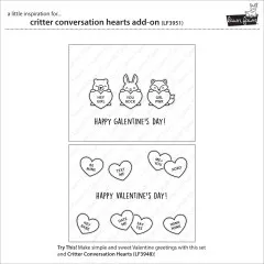 Clear Stamps - Critter Conversation Hearts Add-On