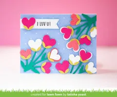 Lawn Cuts Dies - Heart Blooms Stand-Alone