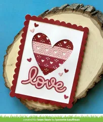 Lawn Cuts Dies - Quilted Heart Border Stand-Alone