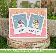 Lawn Cuts Dies - Checkered Hearts Backdrop Landscape Stand-Alone