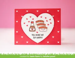 Lawn Cuts Dies - Checkered Hearts Backdrop Landscape Stand-Alone