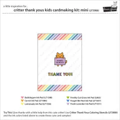 Lawn Fawn - Critter Thank Yous - Kids Cardmaking Kit Mini