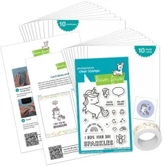 Lawn Fawn - Unicorn Sparkles - Kids Cardmaking Kit Mini