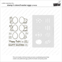 Stamp 'N Stencil Set - Easter Eggs