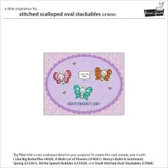 Lawn Cuts Dies - Stitched Scalloped Oval Stackables Stand-Alone