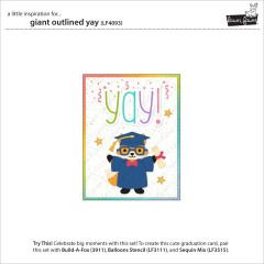 Lawn Cuts Dies - Giant Outlined Yay Stand-Alone