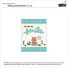 Lawn Cuts Dies - Folksy Petal Border Stand-Alone