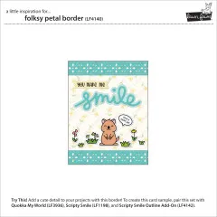 Lawn Cuts Dies - Folksy Petal Border Stand-Alone