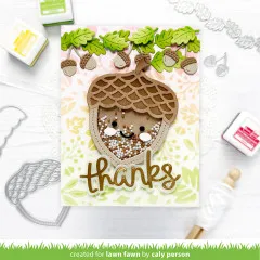 Lawn Cuts Dies - Stitched Acorn Frame