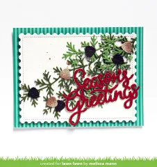 Lawn Cuts Dies - Pinecone And Leaves Border