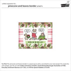 Lawn Cuts Dies - Pinecone And Leaves Border