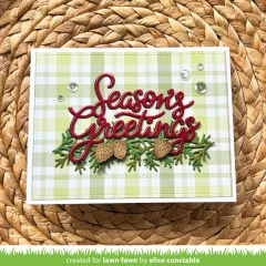 Lawn Cuts Dies - Pinecone And Leaves Border