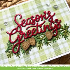 Lawn Cuts Dies - Pinecone And Leaves Border