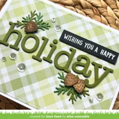 Lawn Cuts Dies - Pinecone And Leaves Border