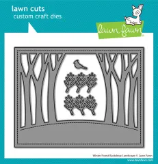 Lawn Cuts Dies - Winter Forest Backdrop: Landscape