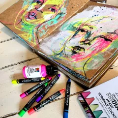 Dina Wakley Media - Neon Scribble Sticks 4