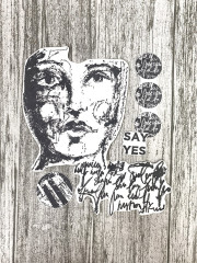 Dina Wakley Media Cling Stamps - Say Yes