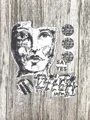 Dina Wakley Media Cling Stamps - Say Yes