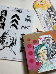 Dina Wakley Media Cling Stamps - Make Things Happen