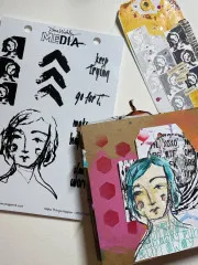 Dina Wakley Media Cling Stamps - Make Things Happen