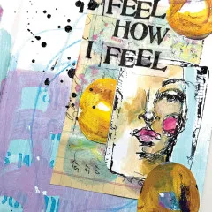 Dina Wakley Media Cling Stamps - Collaged Portraits