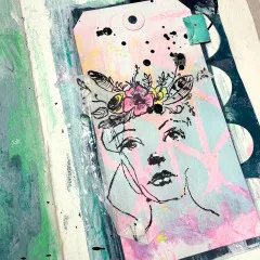 Dina Wakley Media Cling Stamps - Flower Crowns