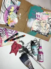 Dina Wakley Media Stencil - Angled Paint Blobs