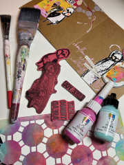 Dina Wakley Media Stencil - Connected Dots