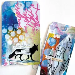 Dina Wakley Media Stencils - Bubbles Coaster