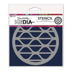 Dina Wakley Media Stencils - Groovy Coaster
