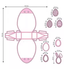 Multi Frame Die - Springtime Greetings - Eggshaped Box